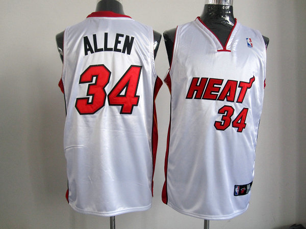NBA Miami Heat 34 Ray Allen Authentic White Jersey